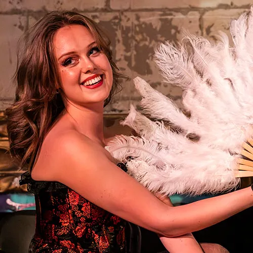 Porträtt av Kajsa, showartist i Femme Fusion